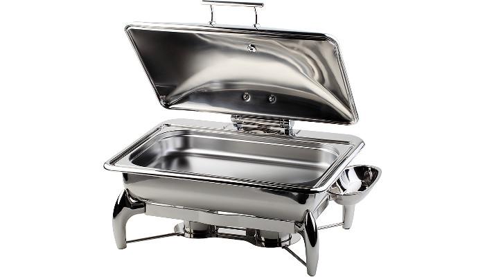 Chafing Dish Panama couvercle inox et verre, à induction